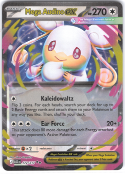 Mega Audino ex 172/217 Double Rare ASC: Ascended Heroes NM Holofoil Pokemon TCG - Image 1