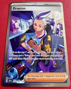 Drayton - 244/191 Special Illustration Rare Holo Pokemon SV08: Surging Sparks - Image 2