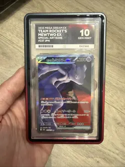 Pokemon Team Rockets Mewtwo EX SAR 237/193 Mega Dream Japanese ACE 10 GEM MINT - Image 1
