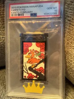 Pokemon Card Farfetch'd Kanto February Hanafuda 2013 PSA 10 GEM MINT - Image 1