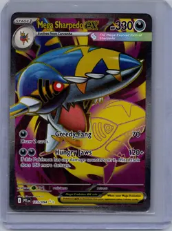 Mega Sharpedo ex 113/094 Ultra Rare Phantasmal Flames Pokemon Near Mint - Image 1