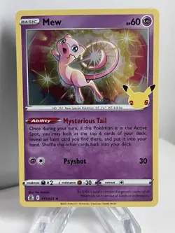 Mew (011/025) Holo Rare Pokemon TCG Celebrations 25th Anniversary Near Mint #4 - Image 1