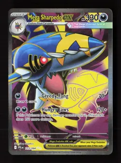 Mega Sharpedo ex 113/094 Ultra Rare Phantasmal Flames Pokemon Near Mint - Image 1