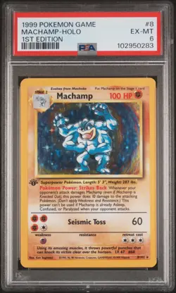 1999 POKEMON GAME | 1ST EDITION #8 MACHAMP-HOLO - Image 1