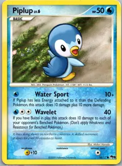 Piplup 16/17 POP Series 9 Common Pokemon - Image 1