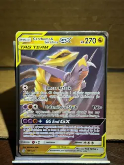 Pokemon Garchomp & Giratina GX TAG TEAM Ultra Rare Holo 146/236 270HP Eng - Image 1