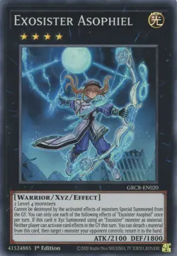 Yugioh Exosister Asophiel GRCR-EN020 Super Rare 1st Edition NM x3 Play Set - Image 1