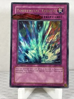 Yugioh Torrential Tribute 1st Edition Ultra Rare LON-025 - Image 1