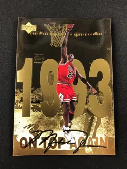 UPPER DECK MICHAEL JORDAN GOLD SERIES OVERSIZED CARD! 1993 - Image 1