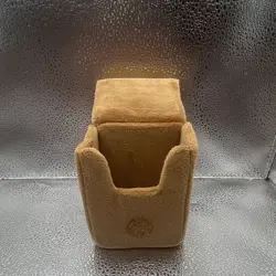 Eevee Plush Deck Box for Pokemon TCG Card Storage Case, Brown/Cream Flap - Image 2