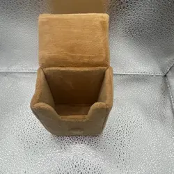 Eevee Plush Deck Box for Pokemon TCG Card Storage Case, Brown/Cream Flap - Image 3
