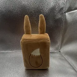 Eevee Plush Deck Box for Pokemon TCG Card Storage Case, Brown/Cream Flap - Image 4