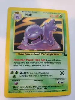 Muk Fossil Holo Pokemon Card Base WOTC - Image 1