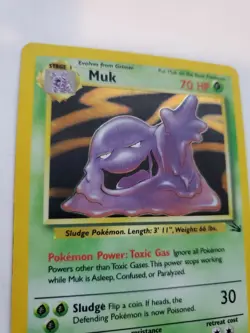 Muk Fossil Holo Pokemon Card Base WOTC - Image 2