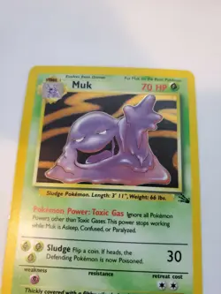 Muk Fossil Holo Pokemon Card Base WOTC - Image 4