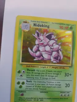 Nidoking Holo Base Pokemon Card WOTC - Image 2