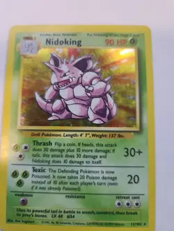 Nidoking Holo Base Pokemon Card WOTC - Image 4