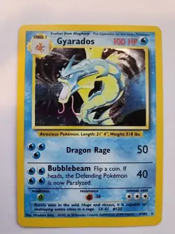 Gyarados Holo Base Pokemon Card WOTC NM - Image 1