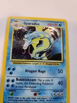 Gyarados Holo Base Pokemon Card WOTC NM - Image 4