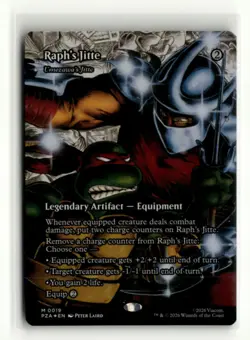 Raph's Jitte MTG Teenage Mutant Ninja Turtles PZA Borderless Foil Mythic Rare - Image 1