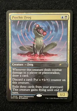 MTG: Secrets Of Strixhaven PSYCHIC FROG FOIL STORE CHAMPIONSHIP PROMO - Image 1