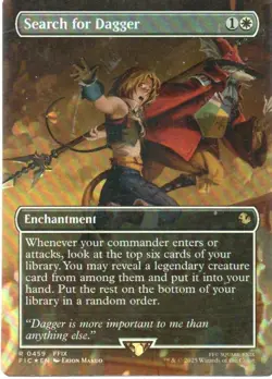 MTG: Final Fantasy Commander: Foil Borderless Search for Dagger: LP Condition - Image 1