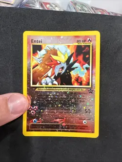 Pokemon Entei TCG Black Star Promos Holo Card 34 MP - Image 1