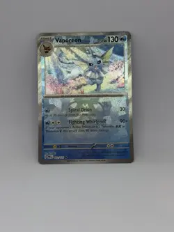 Vaporeon Master Ball Holo #22 Pokemon Prismatic Evolutions - Image 2