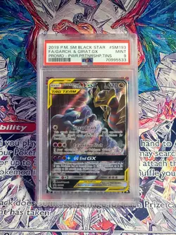 POKEMON GARCHOMP AND GIRATINA GX SM BLACK STAR PROMO #193 PSA 9 MT - Image 1