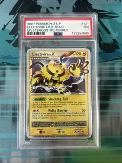 2007 Pokemon Diamond And Pearl Mysterious Treasures Electivire Lv X Holo PSA 7 - Image 1