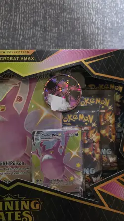 Pokemon Sword & Shield Shining Fates Premium Collection - Shiny Crobat VMAX - Image 2