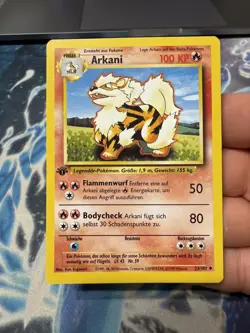 Pokemon Arkani (Arcanine) Base Set 23/102 - German Language 1st Ed NEAR MINT - Image 1