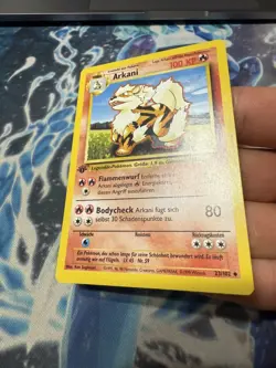 Pokemon Arkani (Arcanine) Base Set 23/102 - German Language 1st Ed NEAR MINT - Image 5