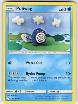 Poliwag 30/149 Common SM Base Set Pokemon Near Mint - Image 1
