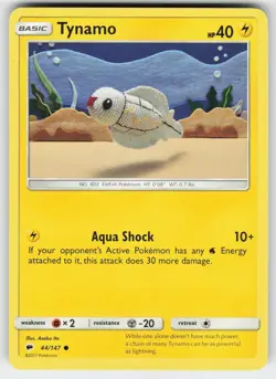 Tynamo 44/147 Common Burning Shadows Pokemon Near Mint - Image 1