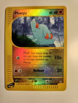 Phanpy 100/147 Reverse Holo Aquapolis Pokemon TCG - LP - Image 1
