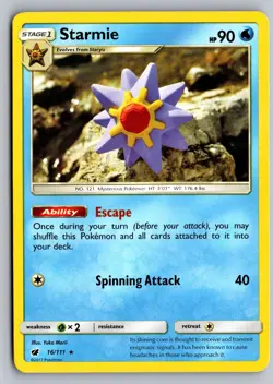 Starmie 16/111 Rare Crimson Invasion Pokemon Lightly Played - Image 1