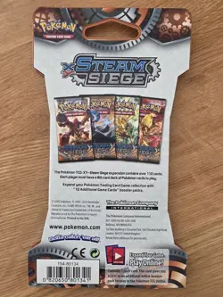 Pokemon TCG XY Steam Siege Sleeved Booster Pack Brand New Factory Sealed - Image 2