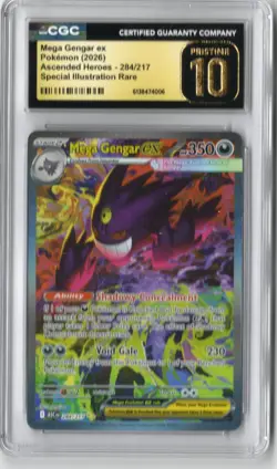 Pokemon Mega Gengar ex CGC 10 Pristine 284/217 SIR Ascended Heroes - Image 1