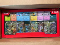 Pokemon Prismatic Evolutions 8 Mini-Tins w Promo Cards Costco - Image 2