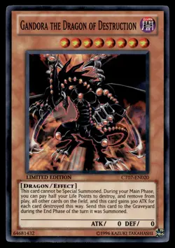 GANDORA THE DRAGON OF DESTRUCTION CT07-EN020 COLLECTIBLE TINS 2010 WAVE 2 - Image 1