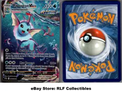 2021 Pokemon, Sword & Shield Promos, #SWSH182 Vaporeon VMax, Black Star Promo - Image 1