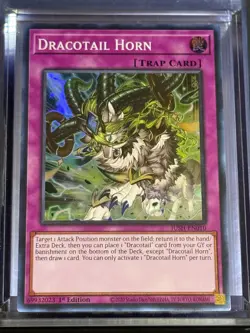 Dracotail Horn JUSH-EN010 Yu-Gi-Oh YuGiOh Super Rare 1ST NM - Image 1