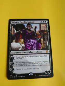 Liliana, Death's MAjesty MYthic MIC 121 Planeswalker MTG Card. - Image 1