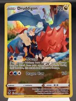 Druddigon TG09/TG30 - Holo Rare - Silver Tempest Pokemon Card NM - Image 1