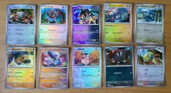 Pokemon TCG 10 Masterball Prismatic Evolutions cards inc. Hippowdon, Hawlucha - Image 1