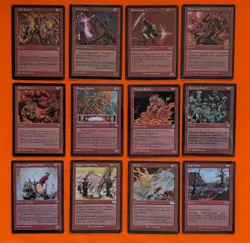 MTG Lot 12 Old Border Red Cards Urza's Saga Tempest Mirage Vintage Bulk Lot - Image 1