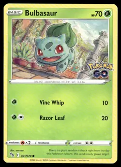 Pokemon Cards Bulbasaur 001/078 Pokemon GO Common NM *2 - Image 1