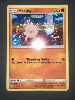 Pokemon Card Mankey 8/12 McDonalds Promos Holo Rare Played - Image 1