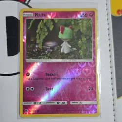 Pokemon Ralts 139/214 Sm-Lost Thunder Reverse Holo Common Basic 50HP Card - Image 1
